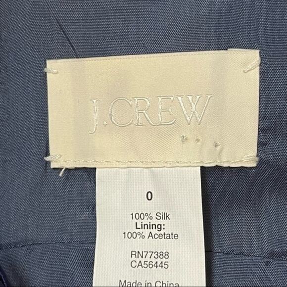 J Crew Pure Silk Purple CrissCross Back Party Event Dress NWOT Size 0 - Picture 7 of 10